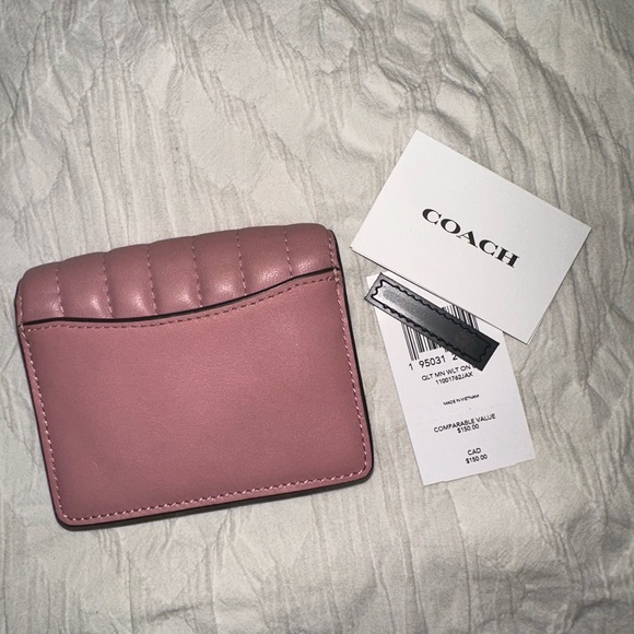 Coach Pink Quilted Wallet - Picture 2 of 4